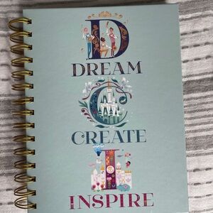 Disney Dream Create Inspire Notebook - Gold Spiral